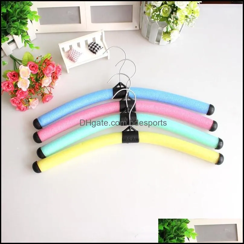 Hot sale Wholesale 30 PCS Colorful Bendable Sponge Adult Clothes Hanger Children Coat Hanger Adjustable Foam Rack Home accessories