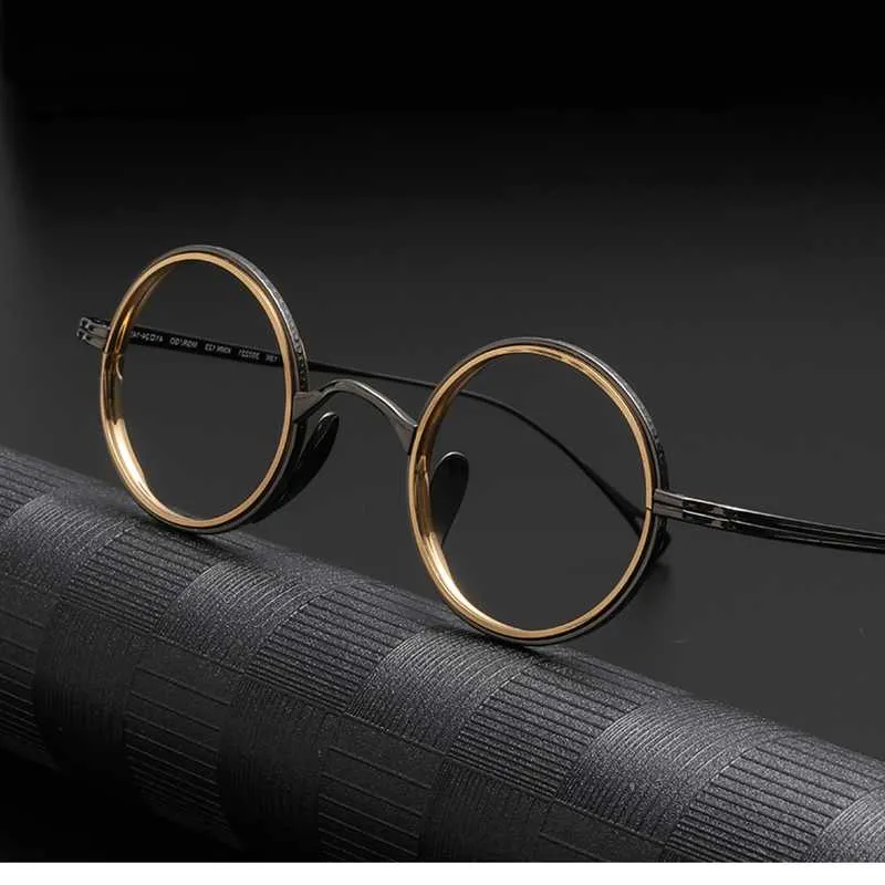 Fashion Sunglasses Frames Retro Vintage Round Titanium Glasses Frame Men Women Optical Myopia Prescription Eyeglasses 2022 Reading Eyewear O