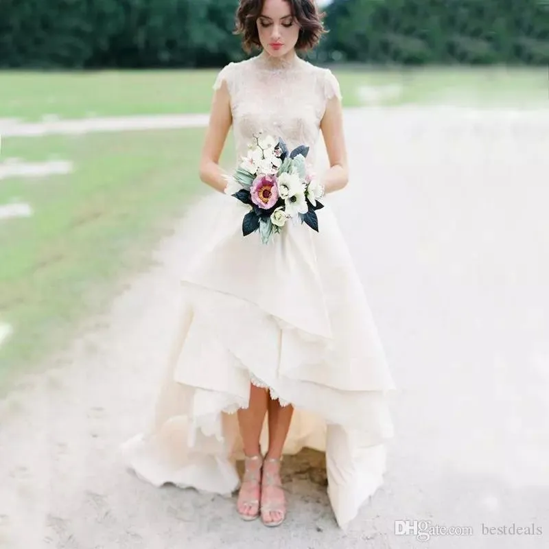 High low cut wedding dresses sale