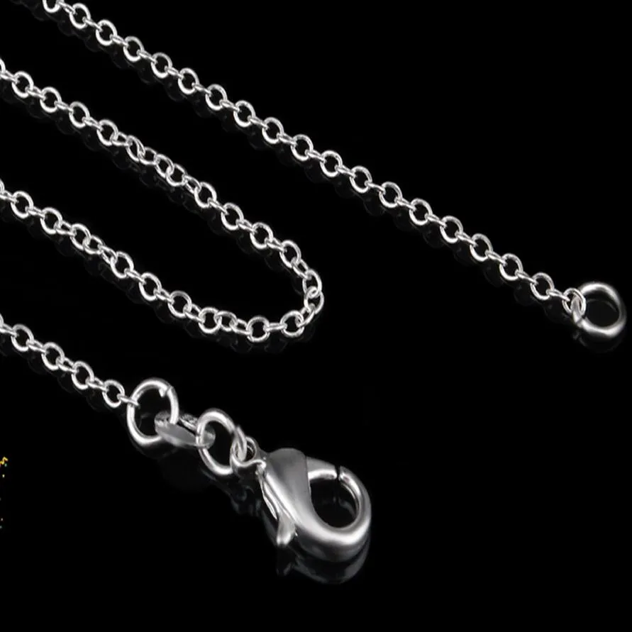 2017 S 1mm 16-24 Zoll Wählen Sie 925 Silberkette Halskette hochwertige dünne Silberkette260E