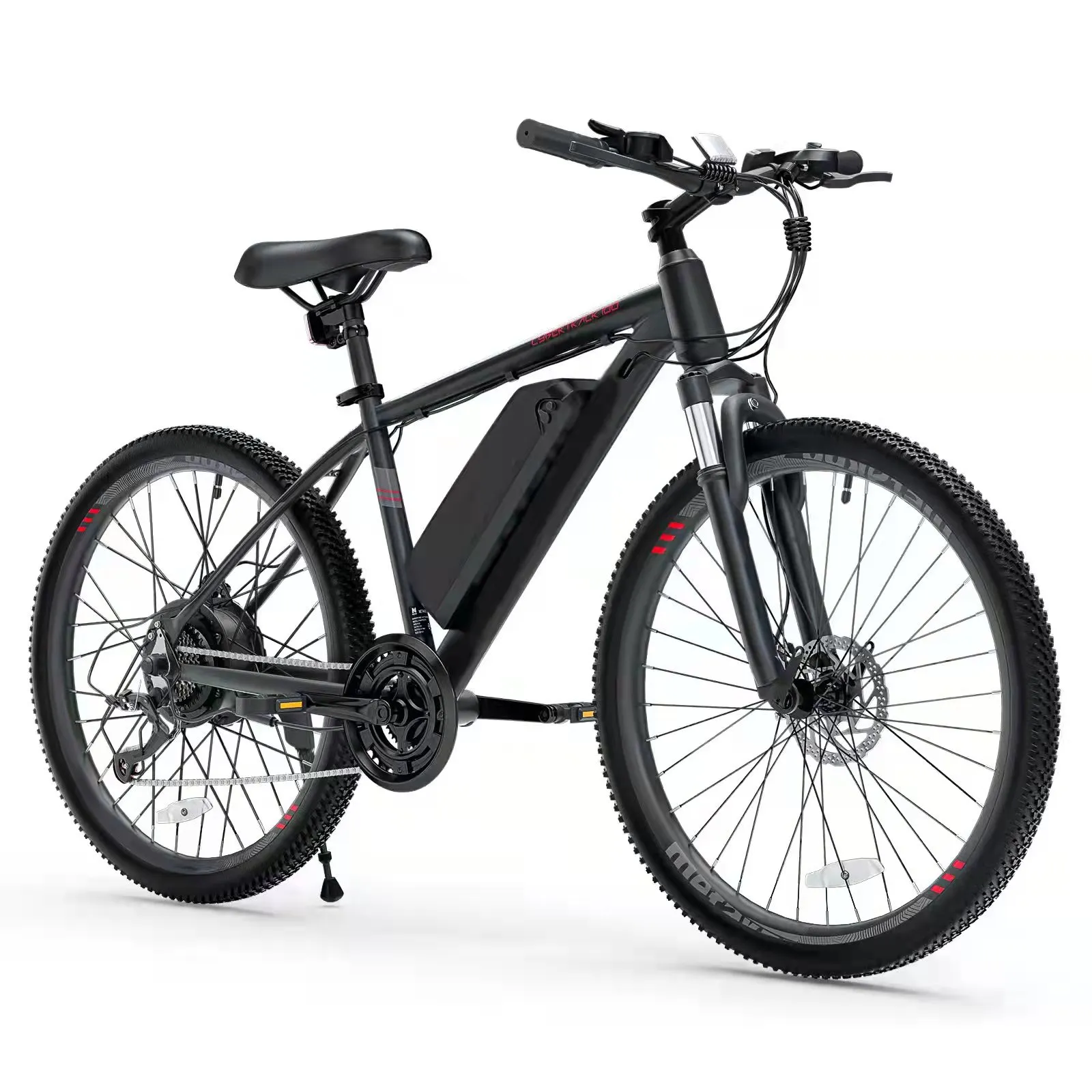 [CA Direct] C100 26インチ電気マウンテンバイク350Wバンファンモーター電動自転車付き36V 10.4anリチウムイオンバッテリー20MPHアダルトEバイクシマノ21速度