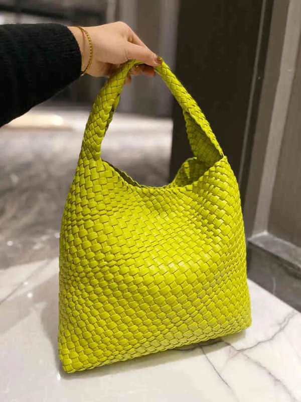 Weave Tote Bucket Bags Fashion High-quality Designer Handbag Travel Shoulder Messenger Phone Purses Crossbody Female Wallet 220415