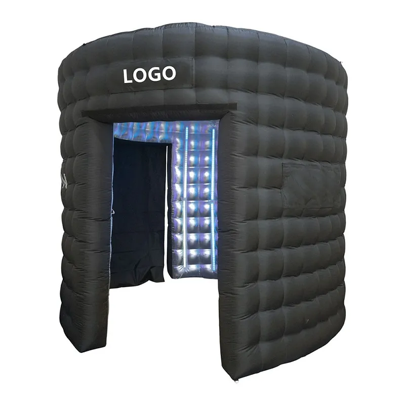 Cabine Photo gonflable gonflable 360 AirTent, tente Portable avec lumières LED RGB pour activités de fête