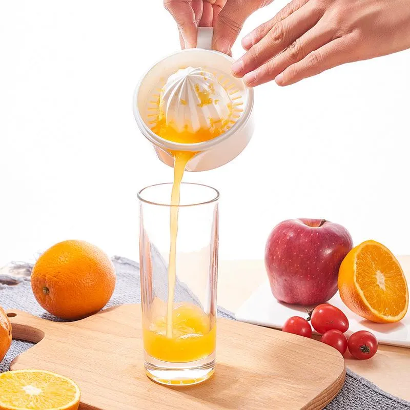 Exprimidor Manual de naranja para cocina, herramienta de plástico