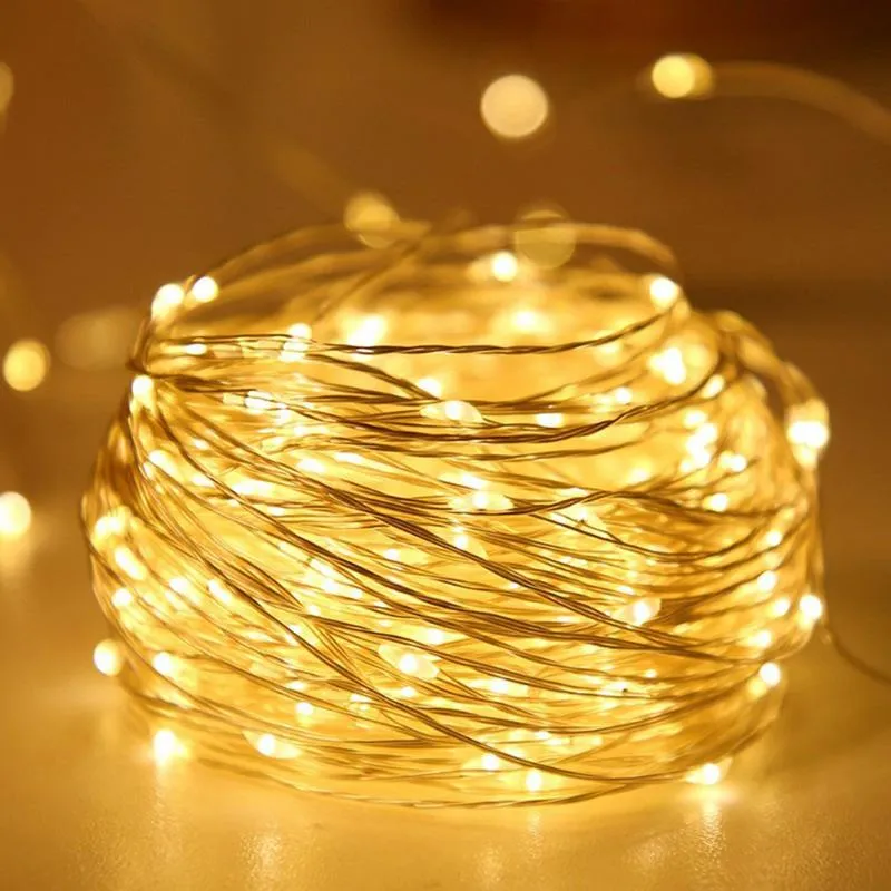 Cordas LED 2m Fio de Cobre Corda de Luz Quente Iluminação Festiva Guirlanda de Fadas para Árvore de Natal Decoração de Festa de Casamento LâmpadaLED