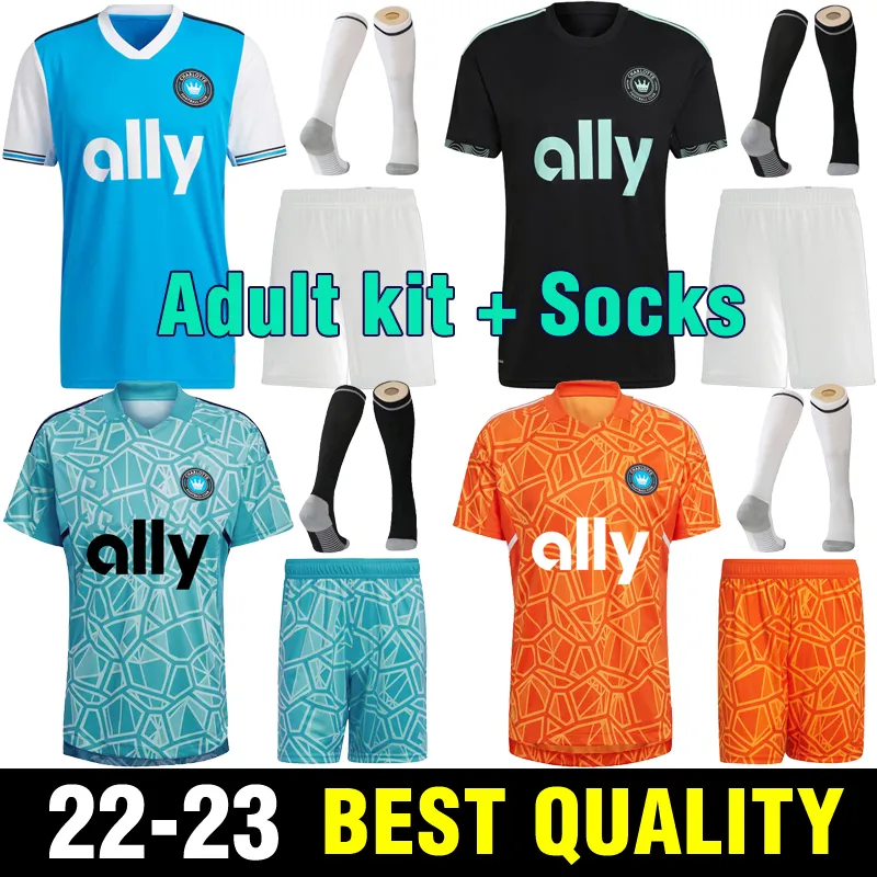 Adult Kit 2022 2023 Charlotte FC Soccer Jersey SHINYASHIKI Home Away Goalkeeper MLS 22 23 Ruiz
