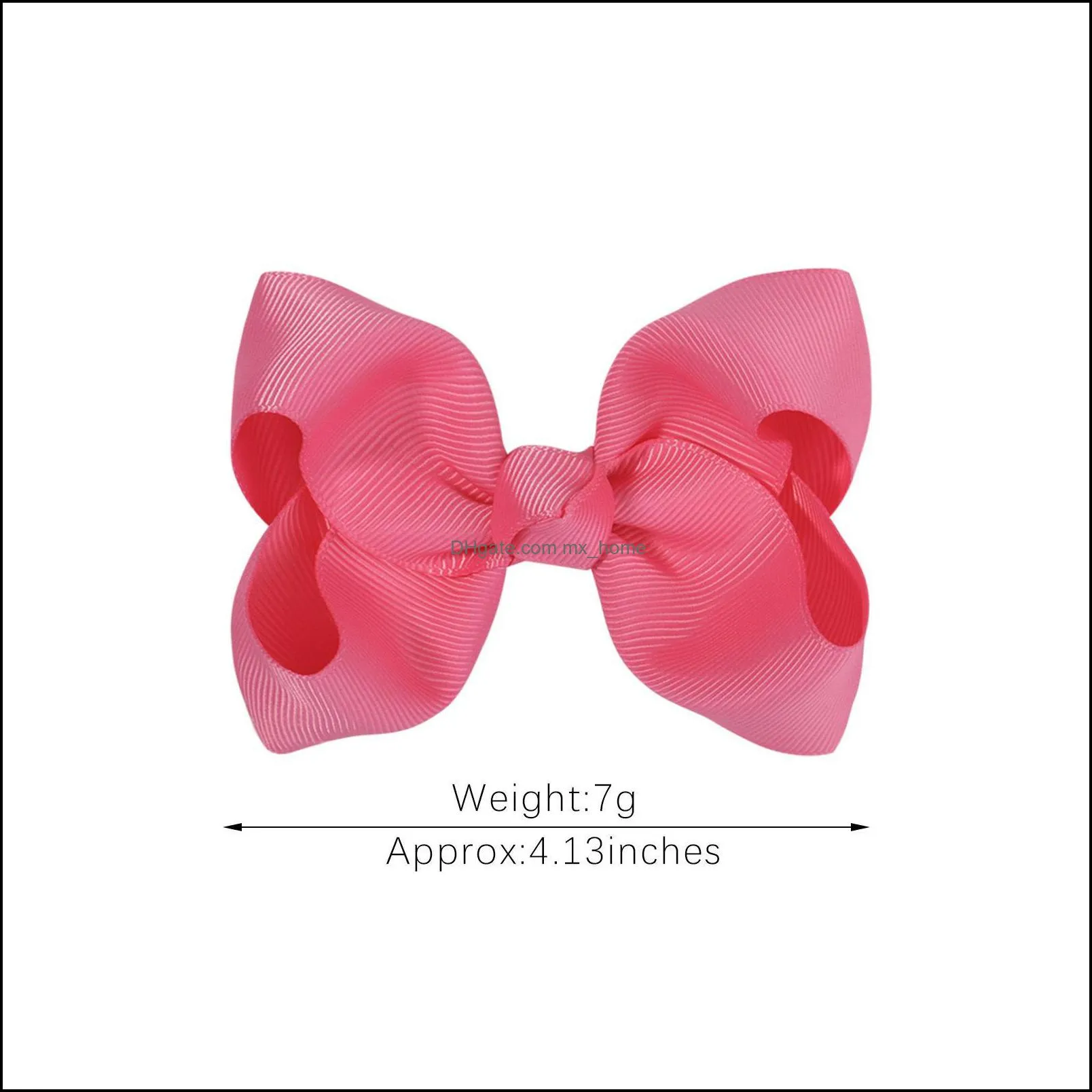 kids girls 4 inch hairbows hair clips barrettes grosgrain ribbon bow hairpchildren headdress beautiful