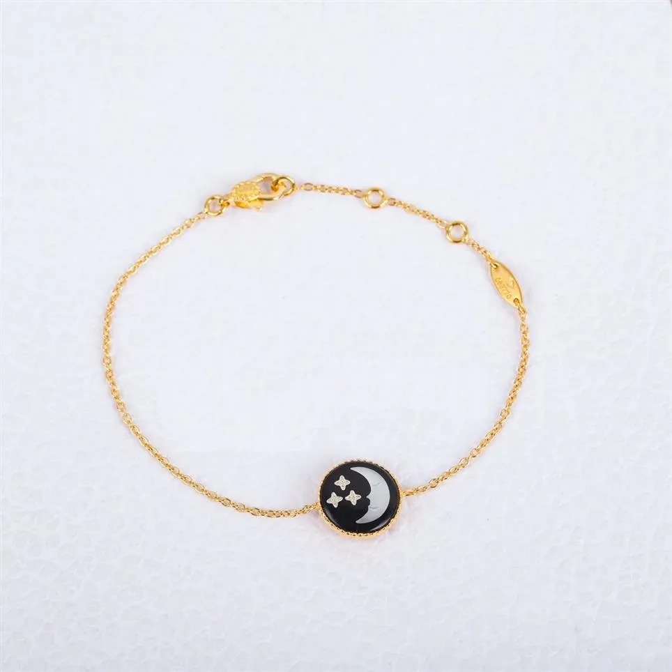 Naszyjnik New Sun Moon Stoy Bindant biżuteria przyjmuje matkę perłowego srebrnego grubości 18k złota wysokiej jakości naszyjnik 221m