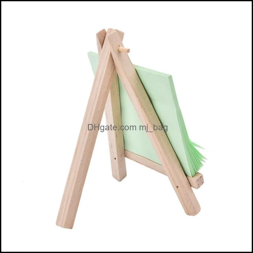 8x15cm natural wooden mini tripod easel mini display stand for wedding place name holder menu board