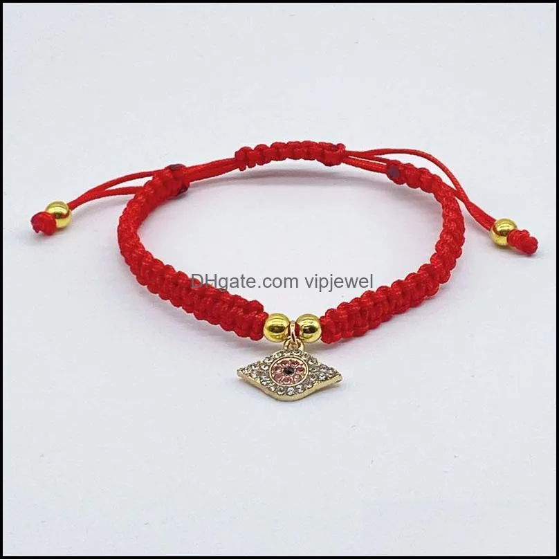 handmade braided china red string bracelets eye palm bead protection health lucky happiness charm birthday jewelry