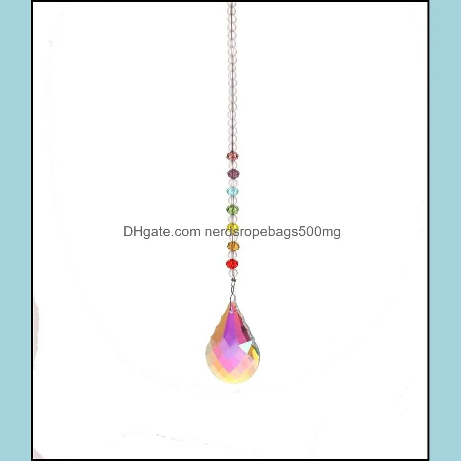 Colour Crystal Gourd Pendants Chain Handmade Scallop Pattern Rhinestone Decoration Jewelry Hanging Curtain DIY New Arrival 8sn J2