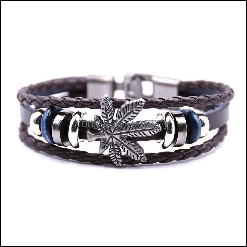 multilayer bracelets men casual for women braided leather bracelet punk rock men jewelry chic leather bracelet hjewelry