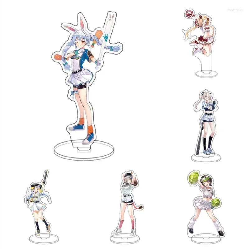 Porte-clés Anime Hololive Vtuber Acrylique Usada Pekora Uruha Rushia Hosimati Suisei Inugami Korone Sacs Stand Modèle Figure Fans KeyChain Fred2