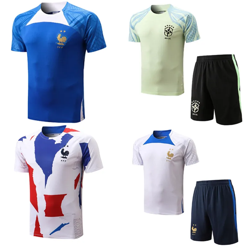 Agasalho masculino futebol 2022 frança agasalho camisa curta