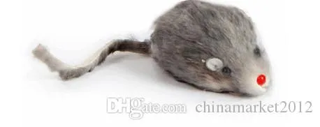 Free shipping cat toy real rabbit fur mouse for cat 5CM 100pcs/lot