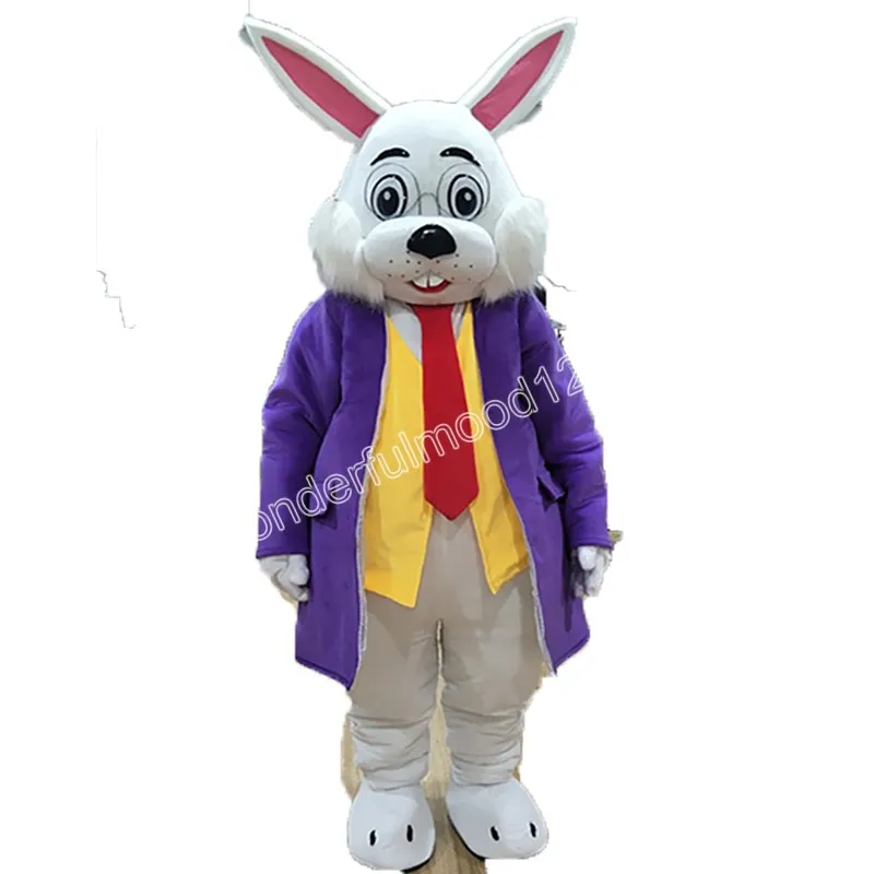 Зайку для кролика талисмана костюмы высококачественная мультипликационная костюма для персонажа Хэллоуин открытый тематическая вечеринка взрослые платье Unisex