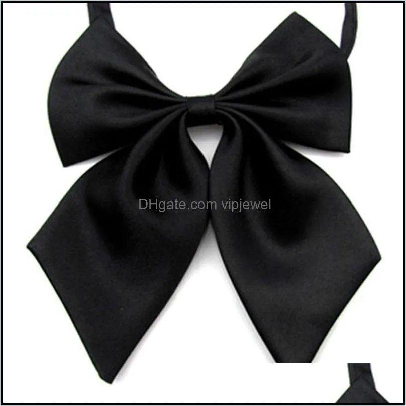 women girl solid color large bow ties for bank hotel dress suit shirts decor fashion accessories