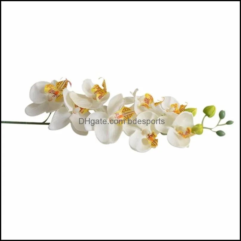2017 Butterfly Orchid Phalaenopsis Artificial Latex Orchids Flower For Wedding Decoration Wedding Flowers