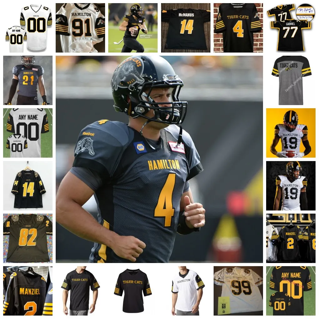 Custom CFL Hamilton Tiger-Cats Football Jersey 32 Джоэл Уитфорд 58 Гордон Уайт 86 Бралон Аддисон 61 Джозеф Бенч 80 Тони Браун 49 Тре Кроуфорд Ник Кросс Олден Дарби