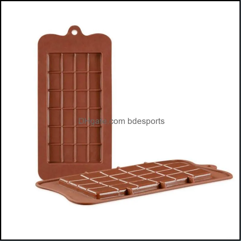 24 Grid Square Chocolate Mold silicone mold dessert block mold Bar Block Ice Silicone Cake Candy Sugar Bake Mould LX2747