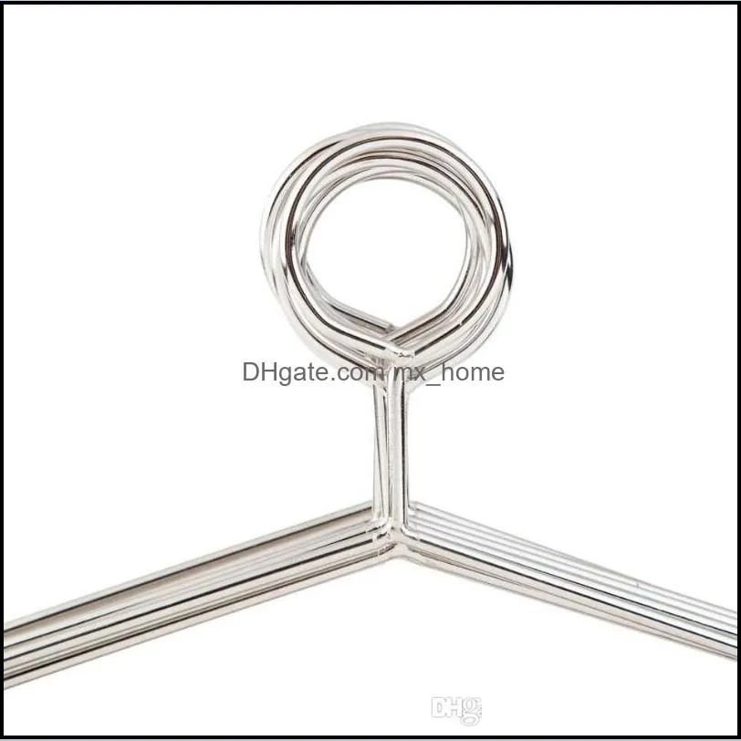 Stainless Steel Clothes Hanger Anti-theft Metal Clothing Hanger for Hotel Used Non Slip Closet Organizer LX5822