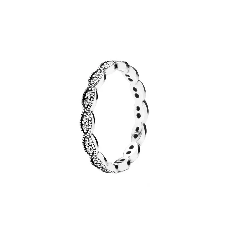 Neues Luxus-Ringpaar aus 925er-Sterlingsilber, Set mit hochwertigem Geschenk für Verliebte, Modeschmuck, geeignet für Original-Pandoras-Ring, luxuriöses romantisches Geschenk für Damen