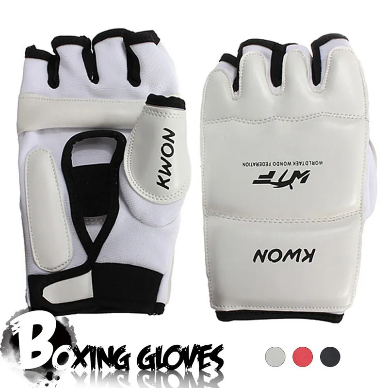 KVALITET Halvfinger Fight Boxing Gloves Mitts Sanda Karate Sandbag TKD Protector för Boxeo Mma Muay Thai Kick Boxing Training 220624