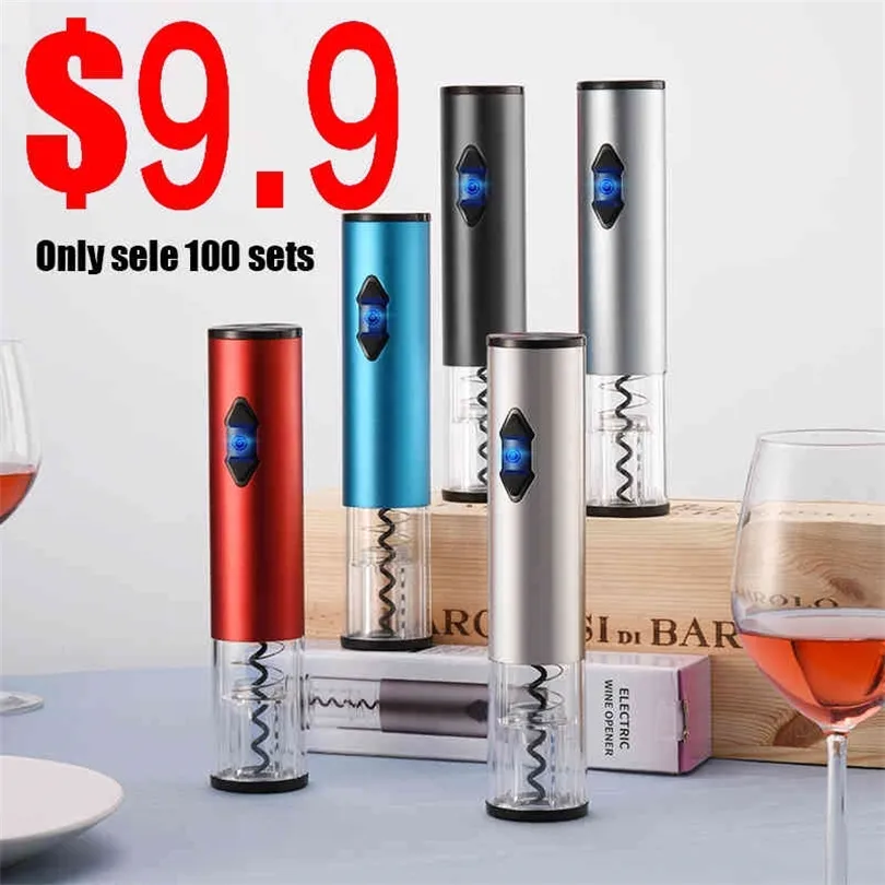 wine corkscrew wine opener Automatic Foil Cutter Wine corkscrew classic stainless steel automatic electric Portable quick set 210326