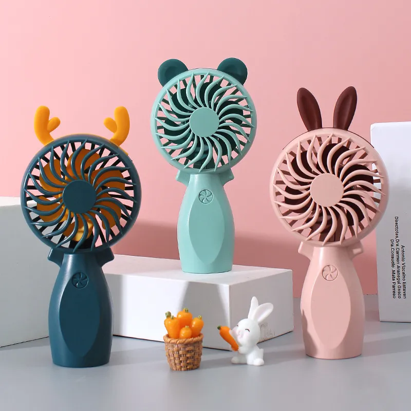 Lovely Mini Fan Portable For Fan Handheld USB Rechargeable Cute Fan Travel Outdoor Indoor Office Quiet Desk Fans Gift For Girl Friend Children Birthday Present