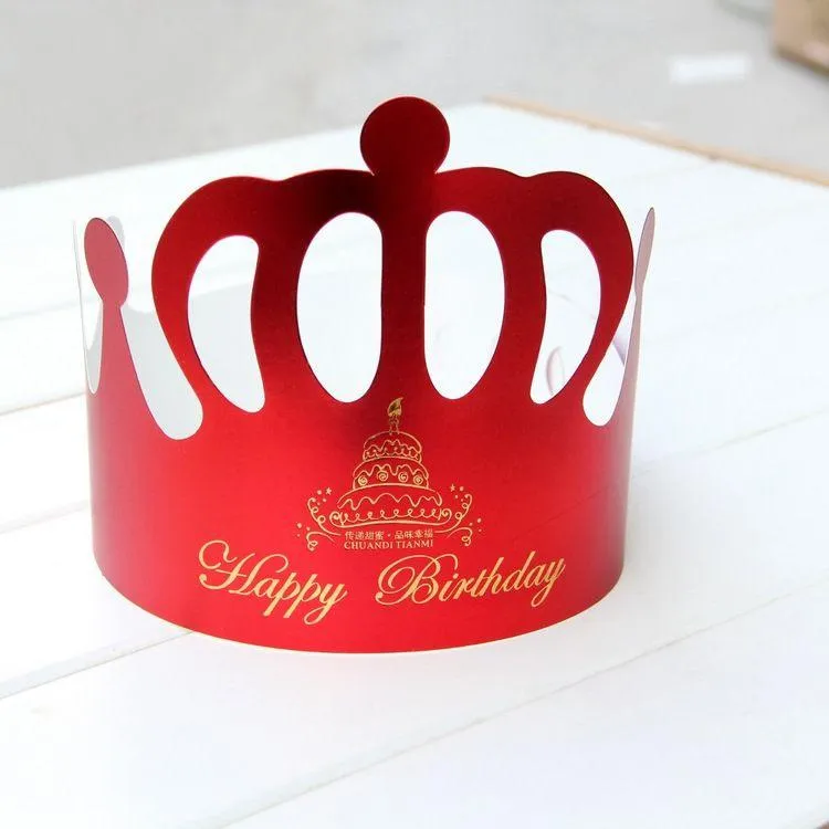 Creative Net Red Birthday Hat Baking Supplies Paper Children`s Birthday Cake Crown Party Hat Christmas Hat