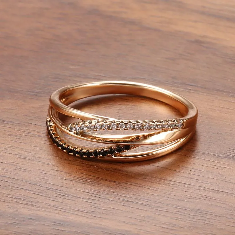 Clusterringe 18 Karat Roségold Ring für Frauen Natürlicher Diamant mit Schmuck Anillos de Bizuteria Mujer Edelstein BoxCluster