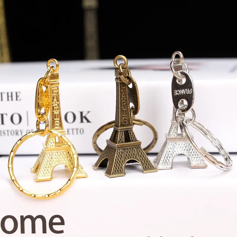 10pcs Fashion Paris Eiffel Tower Shape Keychain Novelty Gadget Trinket Souvenir Christmas Gift Keychain