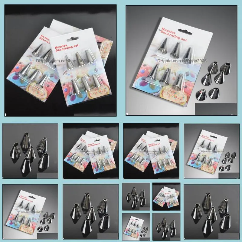 baking & pastry tools wholesale 150 /sets stainless steel diy flower mouth icing nozzles cake cookie decorating tool bake set