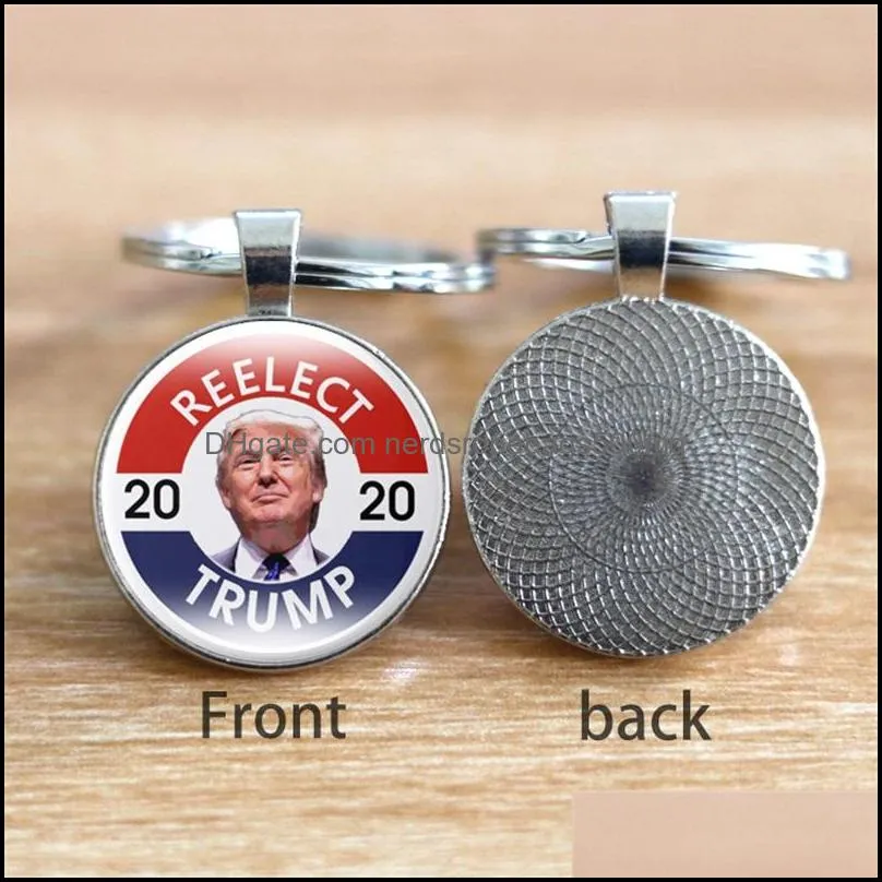 2020 REELECT Donald Trump Keyring Metal Time Gem Keys Chain US Flag Pendant Gift Key Buckle Jewelry Fashion Hot Sale 1 6xma UU