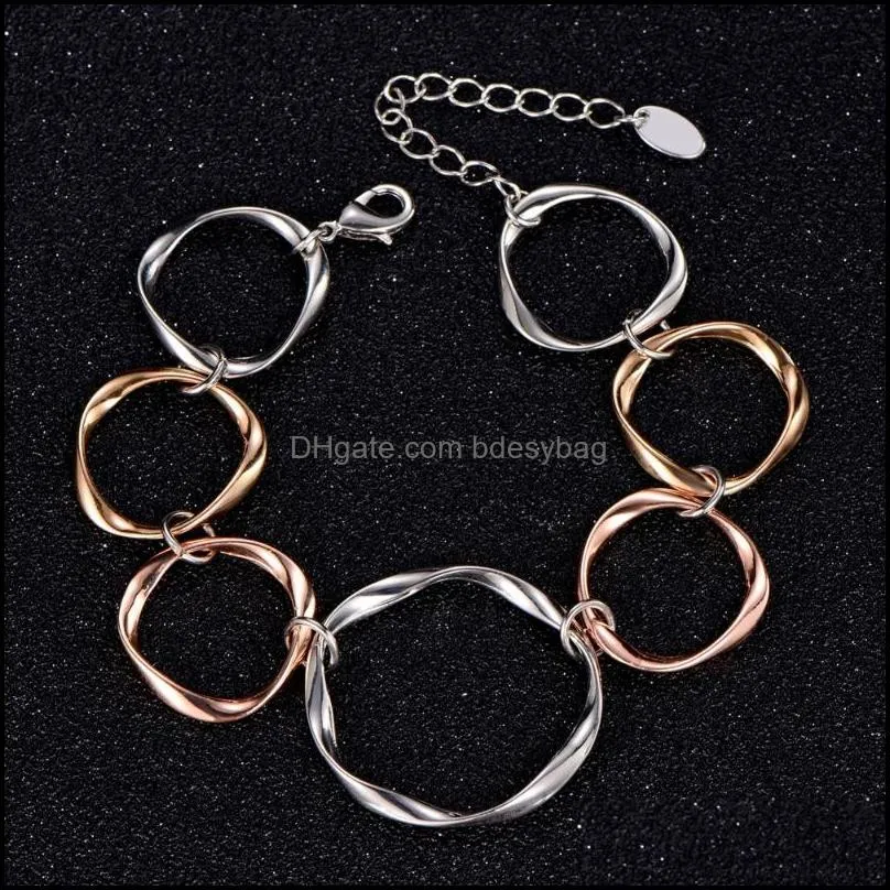 charm bracelets simple circles women & bangles gold mix color jewelry pulseira feminina geometric bracelet trendy gifts girlscharm