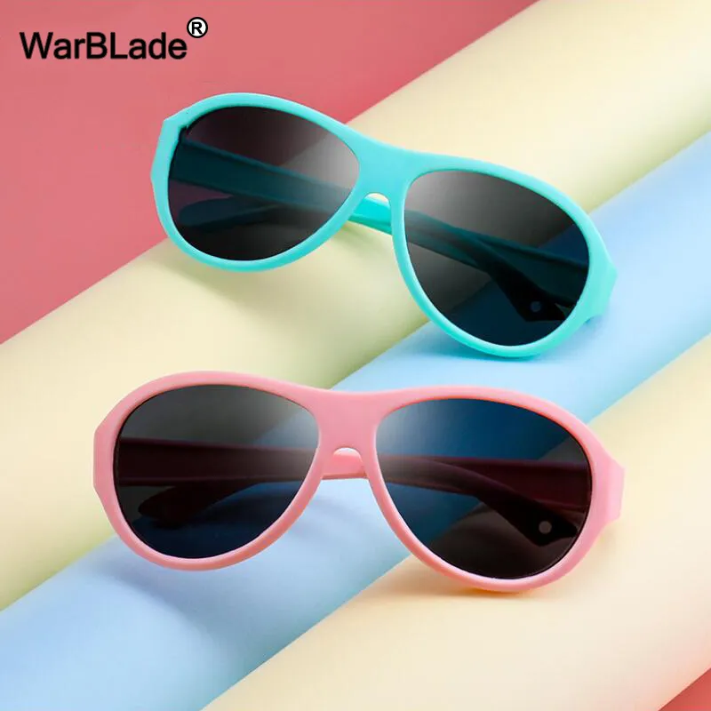 Warblade schattige kinderen gepolariseerde zonnebril siliconen veiligheid kinderen zonnebril meisjes jongens baby uv400 brillen gafas 220705