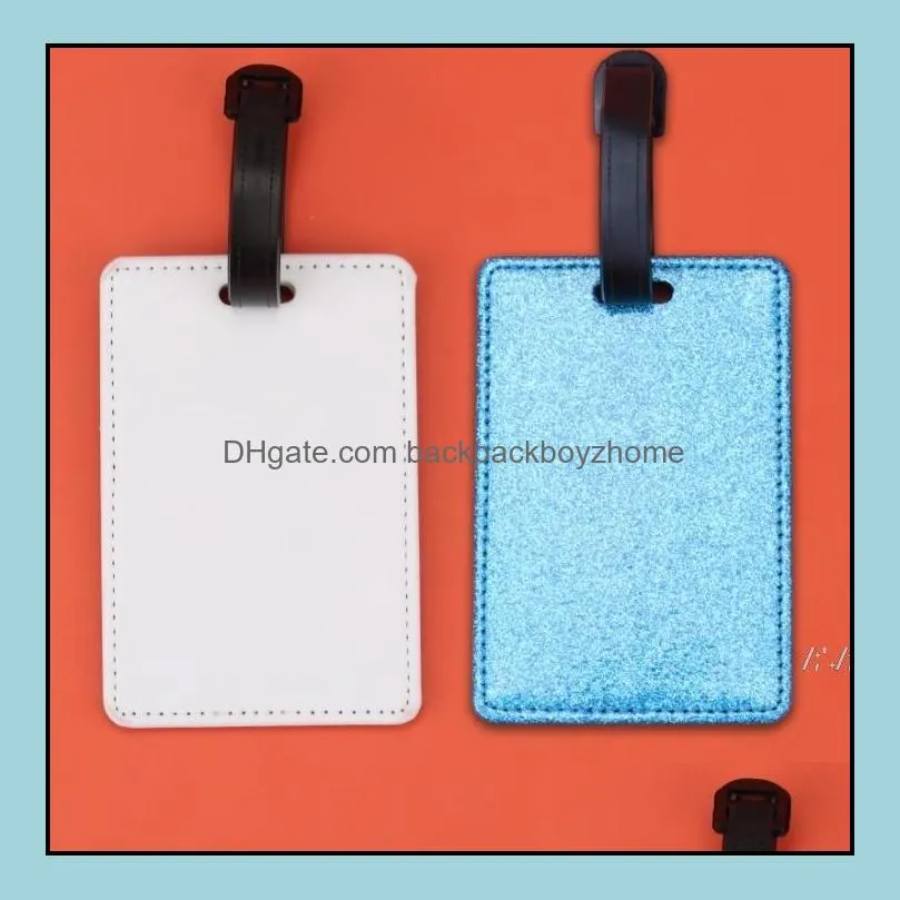 party favor sublimation luggage tags blank pu package vonsignment tags heat transfer pendants lja13515