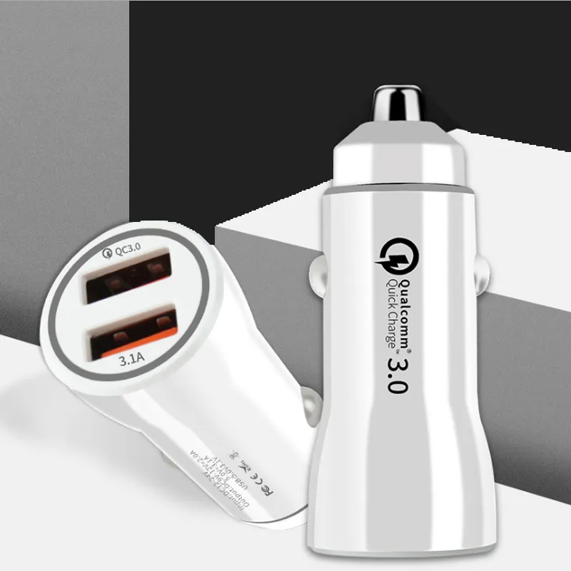 QC3.0 빠른 자동차 충전기 USB PD 인터페이스 iPhone Xiaomi 자동차 어댑터 용 빠른 충전