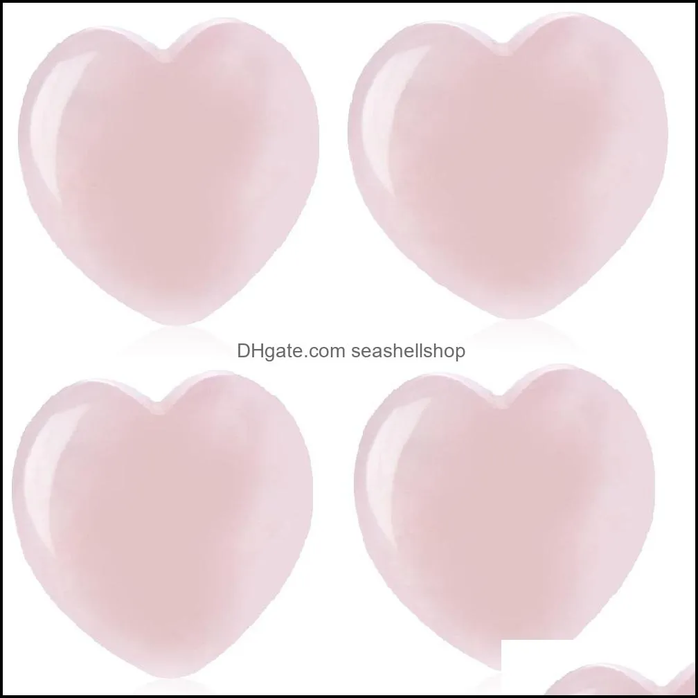 Stone Heart Shaped Natural Rose Quartz Gemstone Crystal Healing Chakra Reiki Craft Fun Toys 20X6Mm Drop Delivery 2021 Jew Dhseller2010 Dhysg