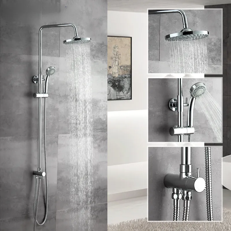 Nytt badrum duschklassisk badrum duschkranar badkanen blandare kran med handduschhuvudet väggmonterad l2400