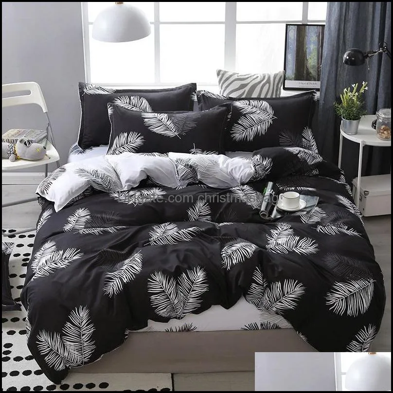 Lanke Cotton Bedding Sets, Home Textile Twin King Queen Size Bed Set Bedclothes with Bed Sheet Comforter set Pillow case LJ201223