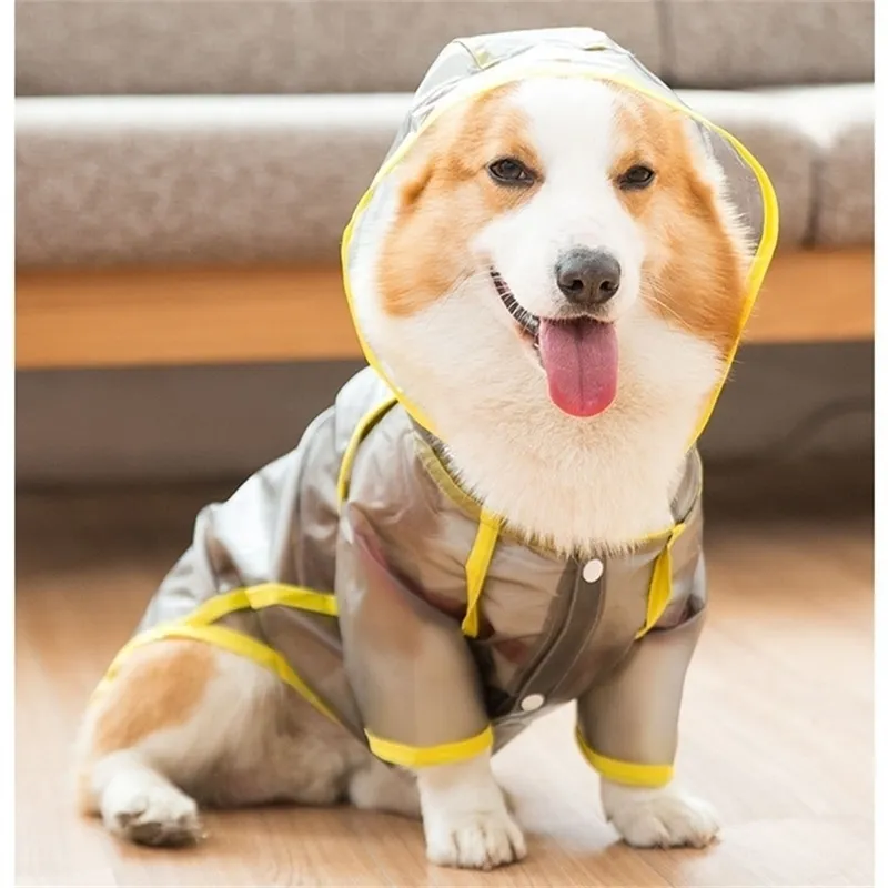 Corgi Cachorro da capa de chuva Galês Roupas à prova d'água Pet Rain Cenos Pembroke Casawat Roupe