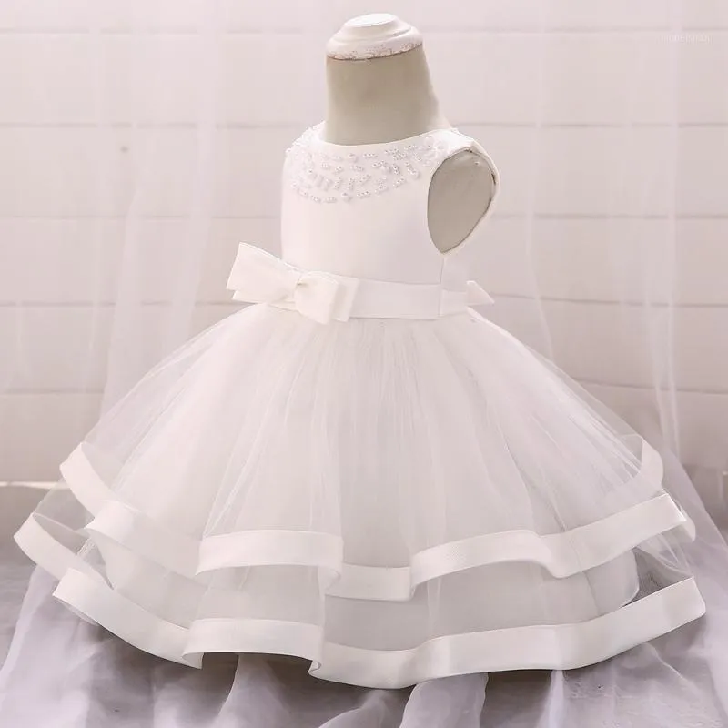 Robes de fille 2022 Robe de baptême d'été pour bébé fille fête et mariage baptême vêtements nés premier anniversaire princesse