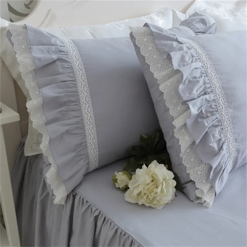 Europe Luxury Cake Layers Ruffle Pillow Case Handmade Wrinkle Elegant Cases Cover Bownot Sweet Princess Y200417