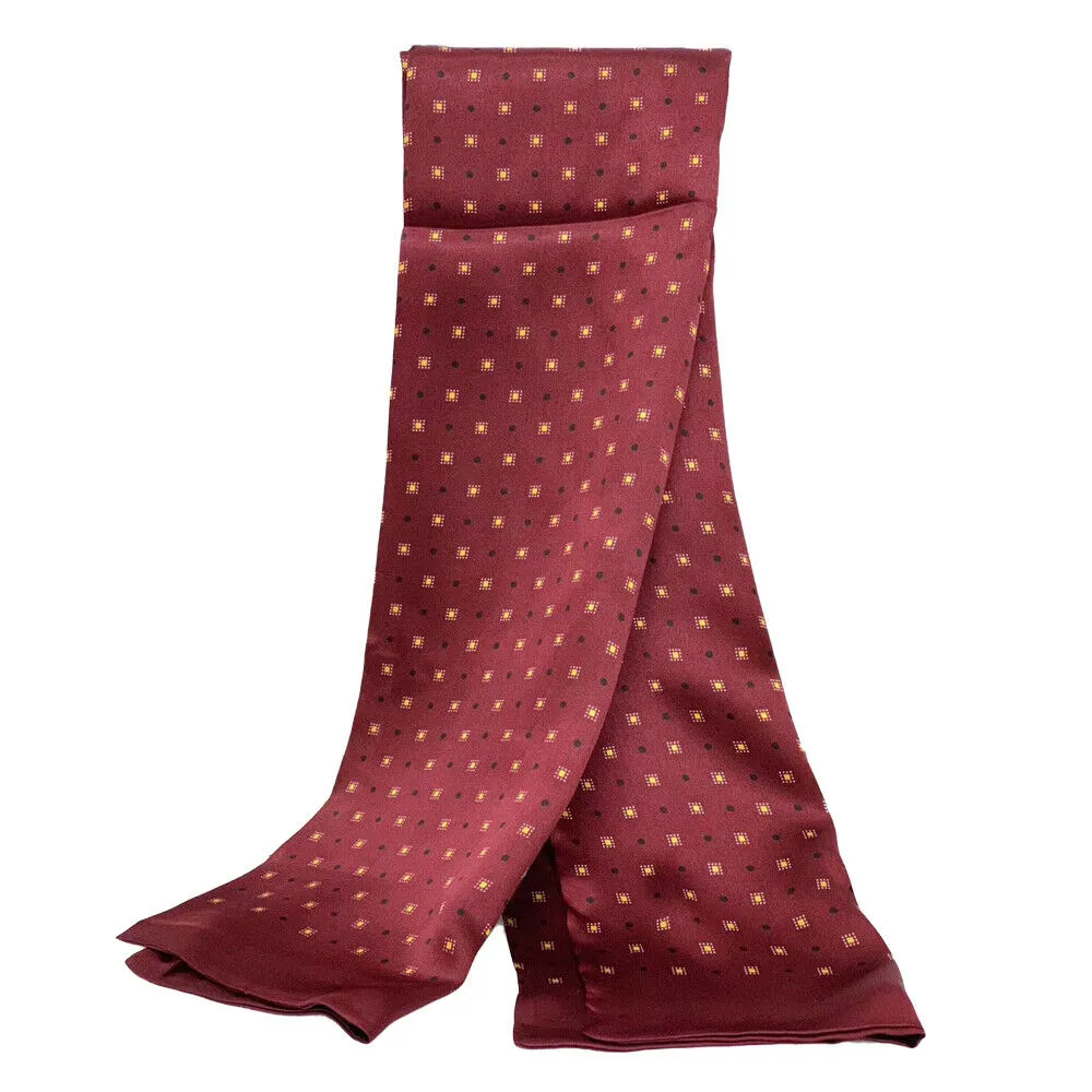 Foulard 100% soie pour hommes, foulard Double couche, cravate de bureau, bleu, noir, rouge