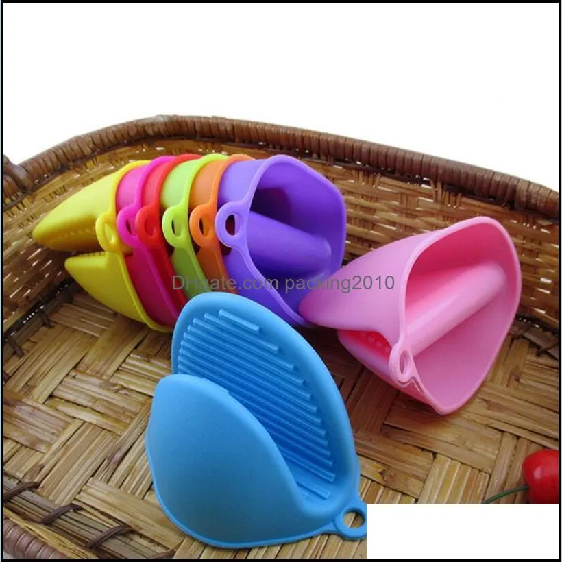 silicone heat resistant glove anti-slip bakeware pot bowls holder clip insulation gloves mitts microwave resistants kitchen accessories