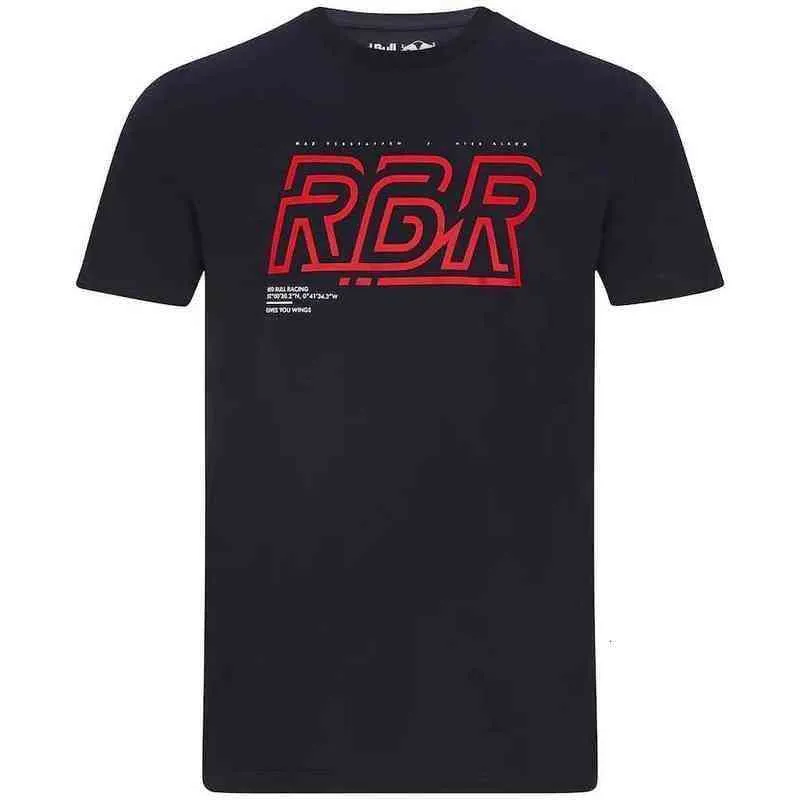 F1 Formula One Tee Racing 2022 Bull Team T-shirt a maniche corte Champion Style Blu Navy Macchia rossa Top Abbigliamento Maglietta estiva per uomo Semplice e casual 69UR