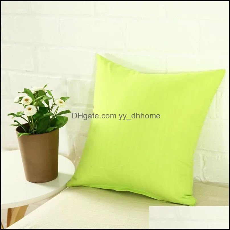 home sofa comfortable pillowcase cushion cover pure color polyester pillow case decor pillow case blank 45*45cm wq279