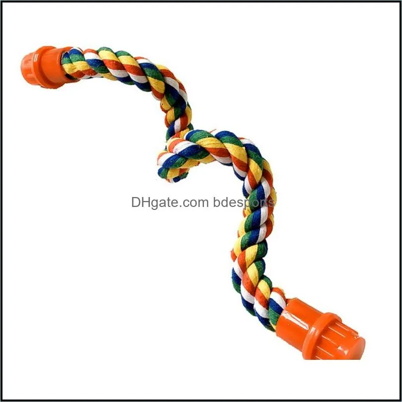 Parrot Cotton Standing Rope Perch Bird Climbing Rope Bird Toy Claw Grinding Parrot Toy Cage Accessories