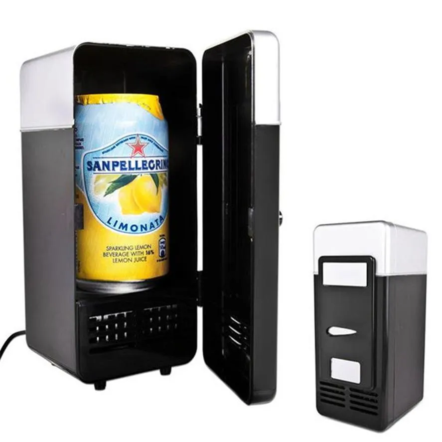 2 In 1 Desktop Mini Fridge USB Gadget Beverage Cans Cooler Warmer
